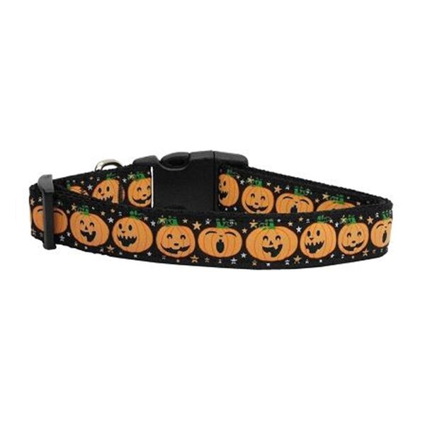 Unconditional Love Pumpkins Nylon Ribbon Dog Collars Medium UN805129